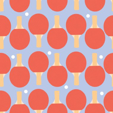 Masa tenisi, masa tenisi deseni. Vektör tasarımını tekrarla. Hediye, ürün, ambalaj, spor için harika. Arkaplan duvar kağıdı.