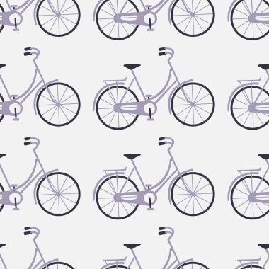 Klasik bisiklet desenleri. Kusursuz tekrar. Ev dekorasyonu, ambalaj, hatıra defteri, duvar kağıdı, hediye, çocuklar, giysi için harika.. 