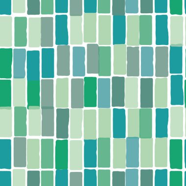 Geometrik tuğla dikdörtgen fayans mozaiği. Vektör tekrar. Ev dekorasyonu, ambalaj, hatıra defteri, duvar kağıdı, hediye, çocuklar, giysi için harika.. 