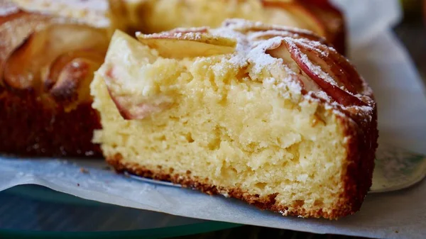 Tarta Manzana Receta Muy Sabrosa —  Fotos de Stock