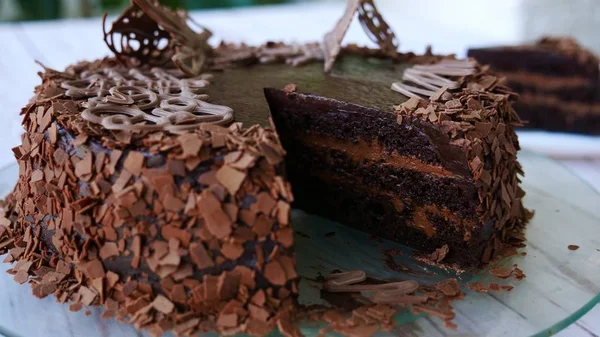 Συνταγή Κέικ Σοκολάτας Πολύ Νόστιμο — Φωτογραφία Αρχείου