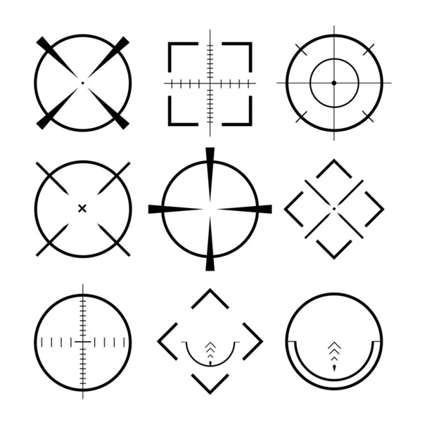 Targets and destination of icon set . Target and aim, targeting and aiming. Vector illustration for web design — 스톡 벡터
