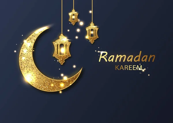 Ramadan Kareem Pozadí. Ramadán Mubarak Pozdrav přání, pozvání pro muslimskou komunitu — Stockový vektor