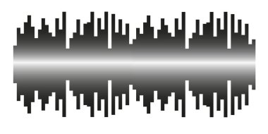 Vektör müzik ses dalgaları ayarlandı. Ses dijital dengeleyici teknolojisi, konsol paneli, nabız müzikali.