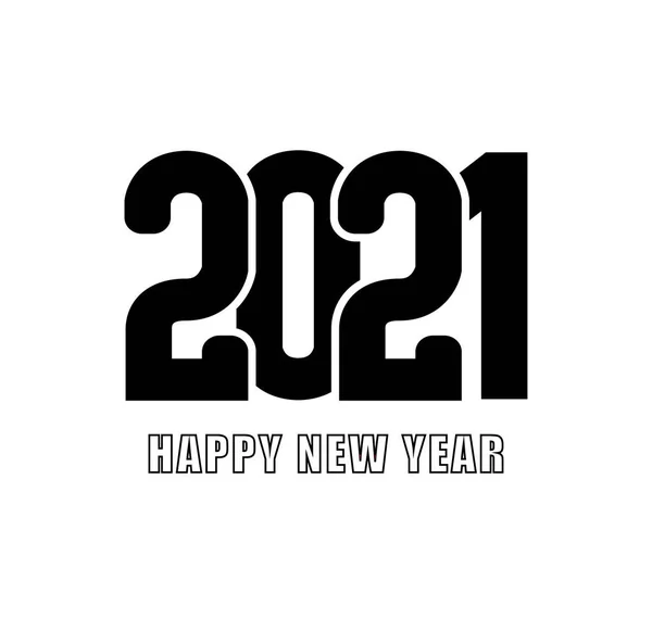 2021 С Новым годом дизайн логотипа. Обложка, деловой дневник на 2021 год. Дизайн брошюры шаблон, карточка, баннер. Векторная иллюстрация. Изолированный на белом фоне — стоковый вектор