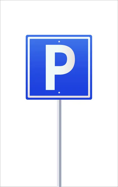 Sinalização de rua, sinal de estrada estacionamento área ilustração Design. — Vetor de Stock