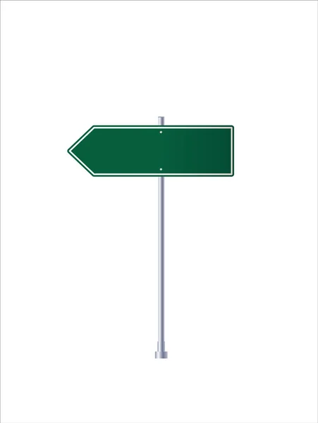 Panneaux vierges. Au carrefour. pointant dans la direction opposée à l'emplacement des objets de navigation . — Image vectorielle