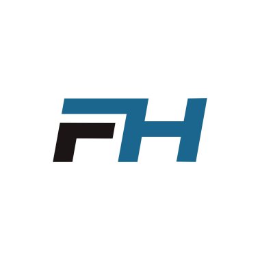 ilk harf fh veya hf logo vektör tasarımı