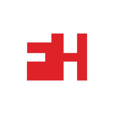 ilk harf fh veya hf logo vektör tasarımı
