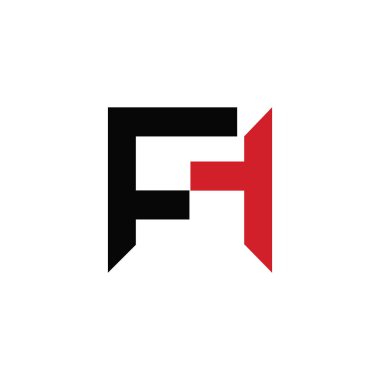 ilk harf fh veya hf logo vektör tasarımı