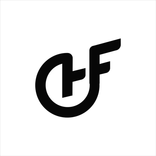 Letra inicial fh o hf logotipo diseño de vectores — Archivo Imágenes Vectoriales