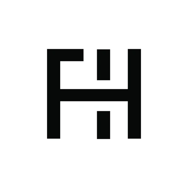 Початкова літера або логотип hf Векторний дизайн — стоковий вектор