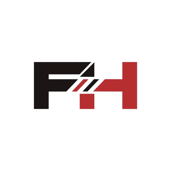 Letra inicial fh o hf logotipo diseño de vectores — Archivo Imágenes Vectoriales