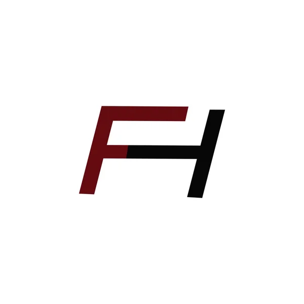最初の文字fhまたはhfのロゴベクトルデザイン — ストックベクタ