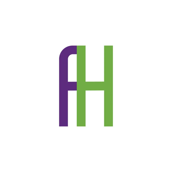 Letra inicial fh o hf logotipo diseño de vectores — Archivo Imágenes Vectoriales