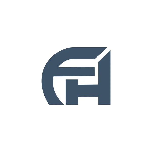 Letra inicial fh ou hf design do vetor logotipo —  Vetores de Stock