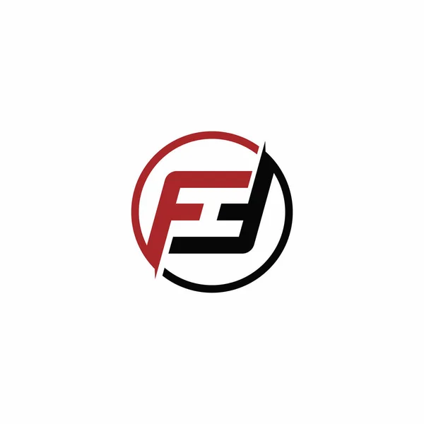 Αρχικό γράμμα fh ή σχέδιο φορέα λογότυπου hf — Διανυσματικό Αρχείο