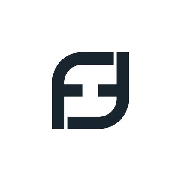 Första bokstaven fh eller hf logotyp vektor design — Stock vektor