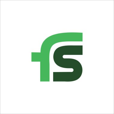 İlk harf fs veya sf logo tasarım şablonu