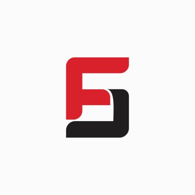 ilk harf fh veya hf logo vektör tasarımı