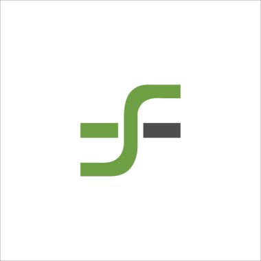 ilk harf fh veya hf logo vektör tasarımı