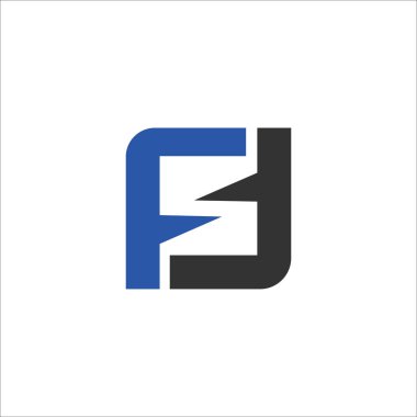 ilk harf fh veya hf logo vektör tasarımı