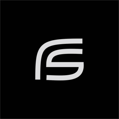 ilk harf fh veya hf logo vektör tasarımı