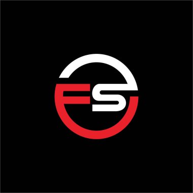 ilk harf fh veya hf logo vektör tasarımı