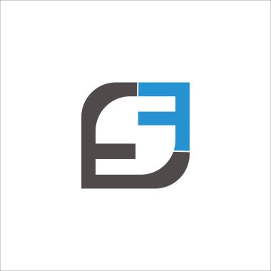 ilk harf fh veya hf logo vektör tasarımı
