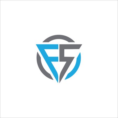 ilk harf fh veya hf logo vektör tasarımı