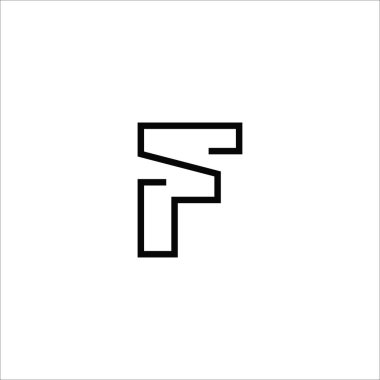 ilk harf fh veya hf logo vektör tasarımı