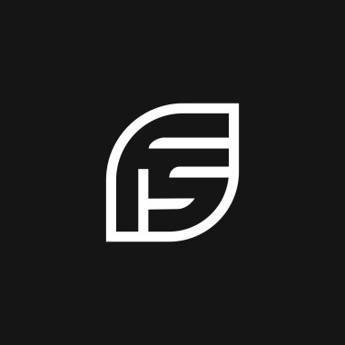 ilk harf fh veya hf logo vektör tasarımı