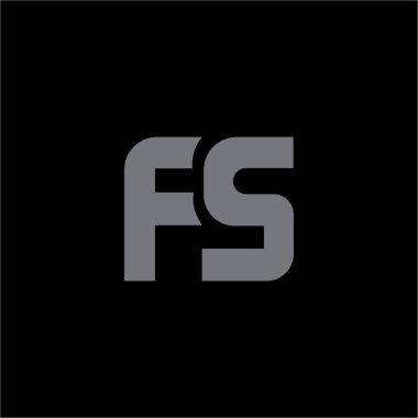 ilk harf fh veya hf logo vektör tasarımı