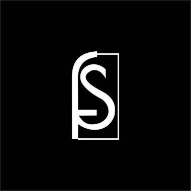 ilk harf fh veya hf logo vektör tasarımı