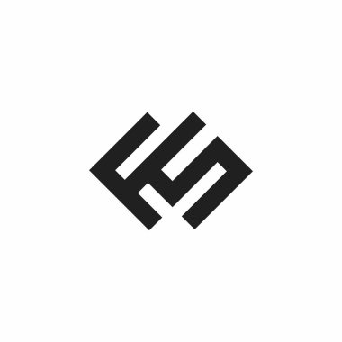 ilk harf fh veya hf logo vektör tasarımı