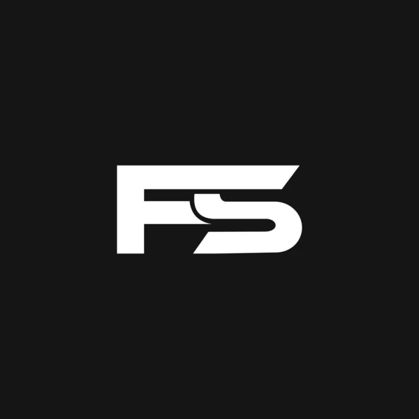 Lettera iniziale fs o modello di design del logo sf — Vettoriale Stock