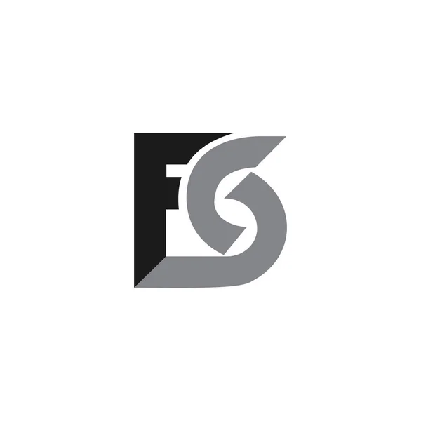 頭文字のfsまたはsfロゴデザインテンプレート — ストックベクタ