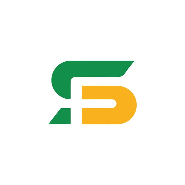 Bogstavet fs eller sf logo designskabelon – Stock-vektor