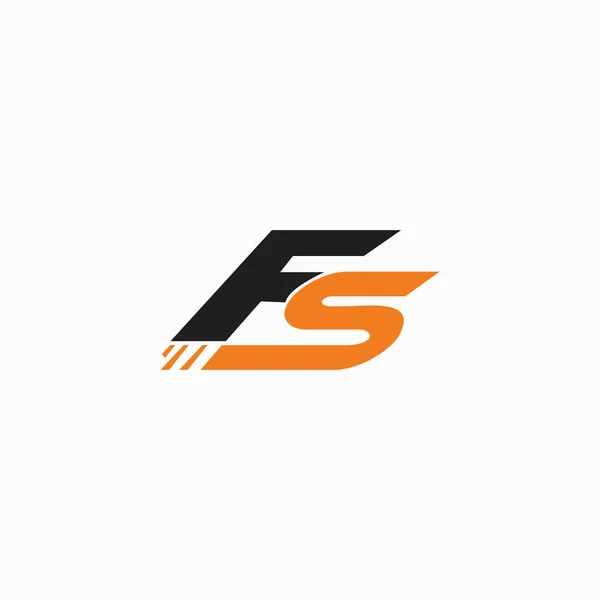 Initiële letter fs of sf logo design template — Stockvector