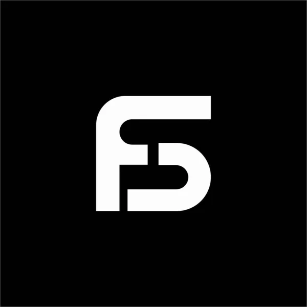 最初の文字fhまたはhfのロゴベクトルデザイン — ストックベクタ