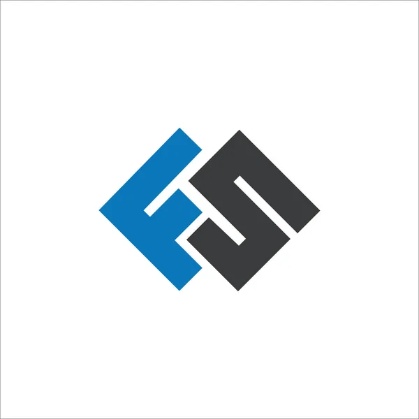 Letra inicial fh ou hf design do vetor logotipo —  Vetores de Stock