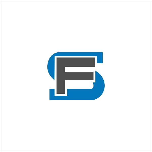 Letra inicial fh ou hf design do vetor logotipo — Vetor de Stock