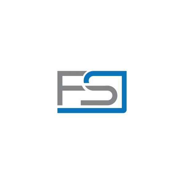 Begyndelsesbogstav fh eller hf logo vektor design – Stock-vektor