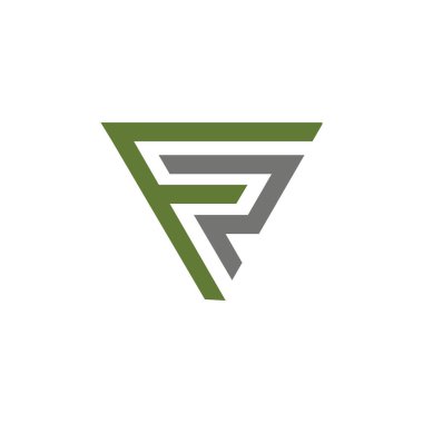 ilk harf fr veya rf logo vektör tasarımı