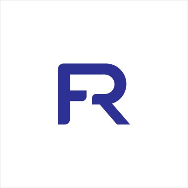 ilk harf fr veya rf logo vektör tasarımı