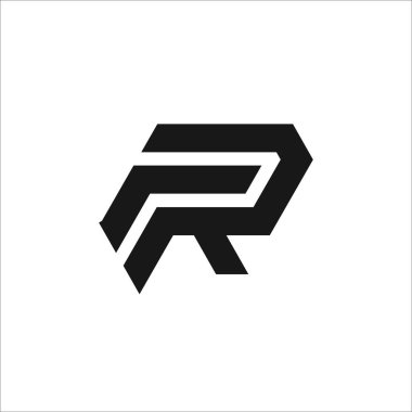 ilk harf fr veya rf logo vektör tasarımı