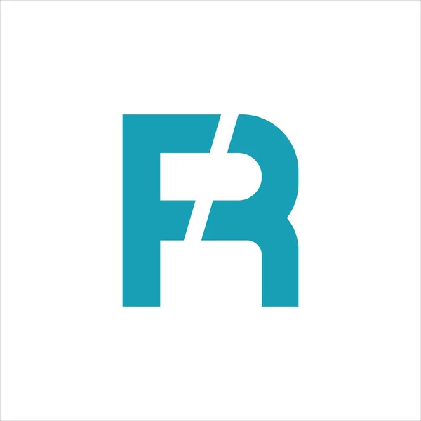 初始字母fr或rf标志向量设计 — 图库矢量图片