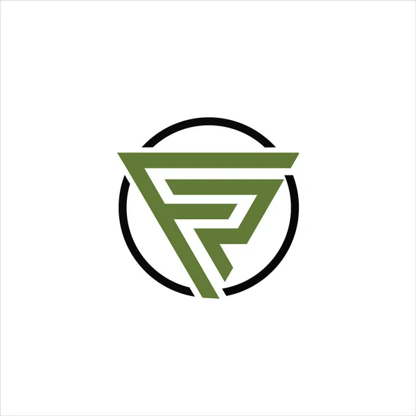 Ilk harf fr veya rf logo vektör tasarımı — Stok Vektör