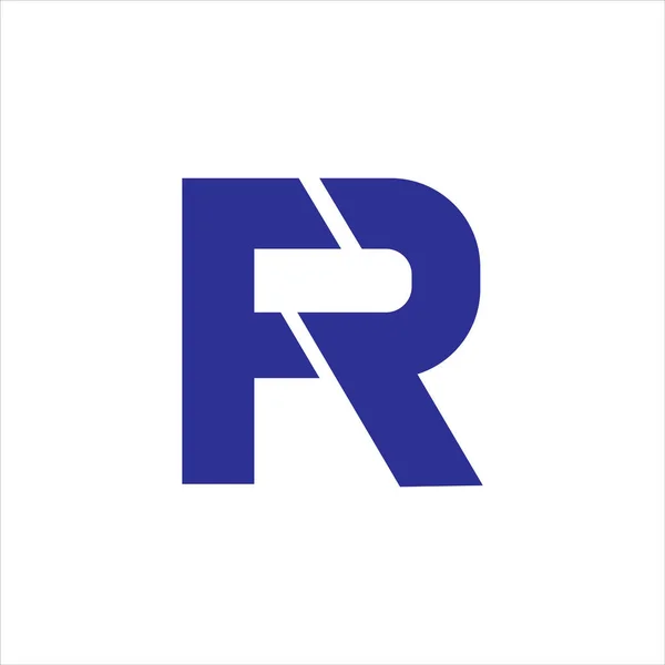 Anfangsbuchstaben fr oder rf Logo Vektor-Design — Stockvektor