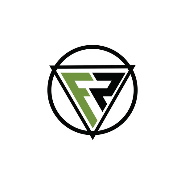 Начальный дизайн логотипа fr или rf — стоковый вектор